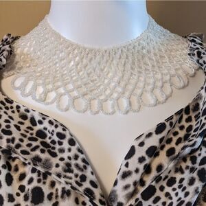 Vintage victorian bead faux pearl collar style necklace piece